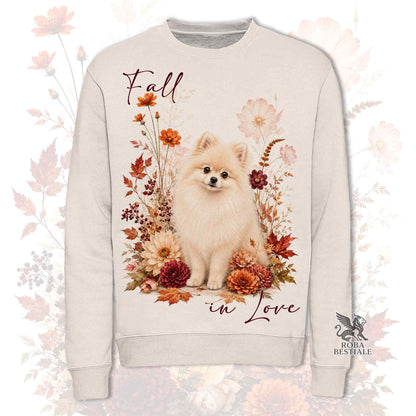 Felpa POMERANIA Crema - Spitz Tedesco nano - Girocollo - Collezione Fall...in Love