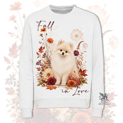 Felpa POMERANIA Crema - Spitz Tedesco nano - Girocollo - Collezione Fall...in Love