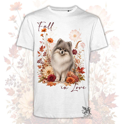 T-Shirt POMERANIA Grigio - Spitz Tedesco nano - Collezione Fall...in Love