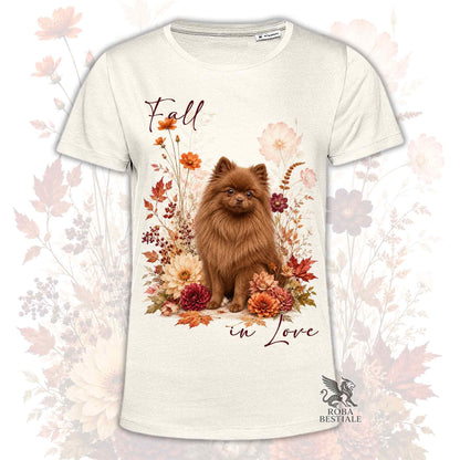 T-Shirt POMERANIA Marrone - Spitz Tedesco nano - Collezione Fall...in Love