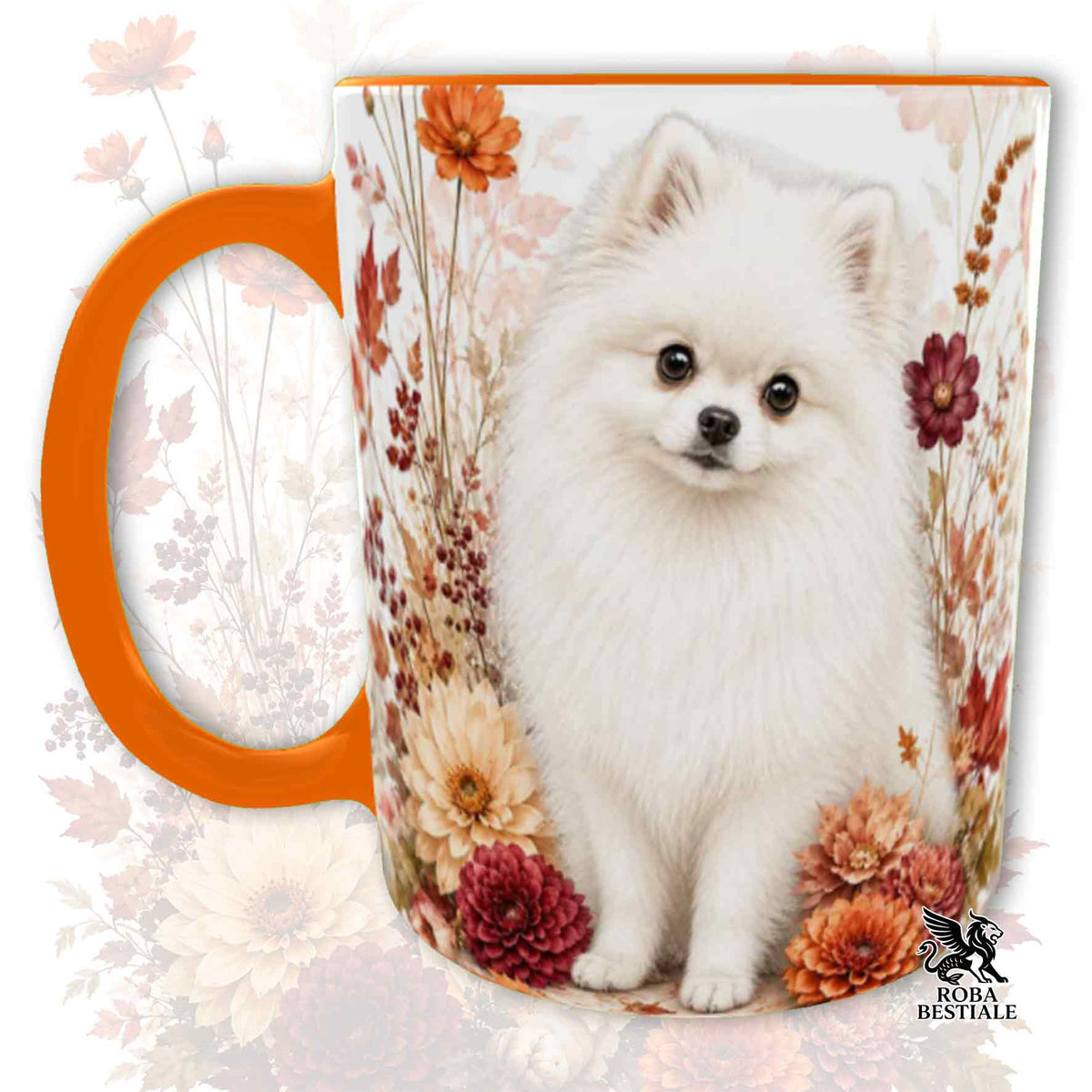 Tazza POMERANIA Bianco - Spitz Tedesco nano - Collezione Fall...in Love