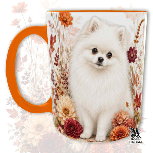 Tazza POMERANIA Bianco - Spitz Tedesco nano - Collezione Fall...in Love