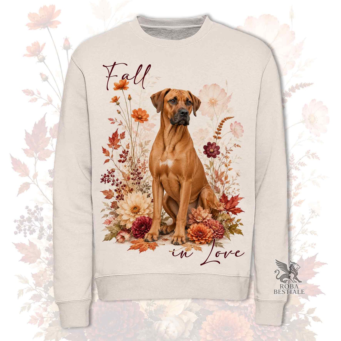 Felpa RHODESIAN RIDGEBACK - Girocollo - Collezione Fall...in Love