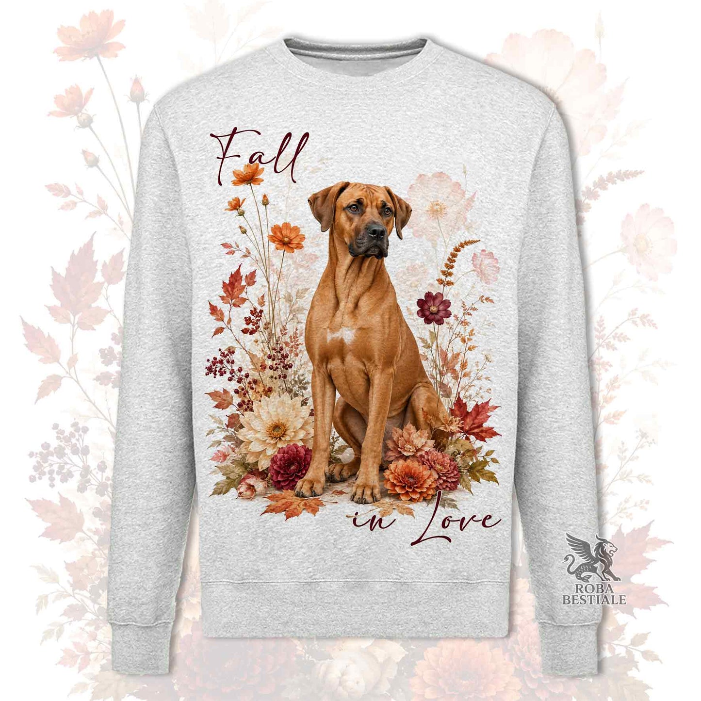 Felpa RHODESIAN RIDGEBACK - Girocollo - Collezione Fall...in Love