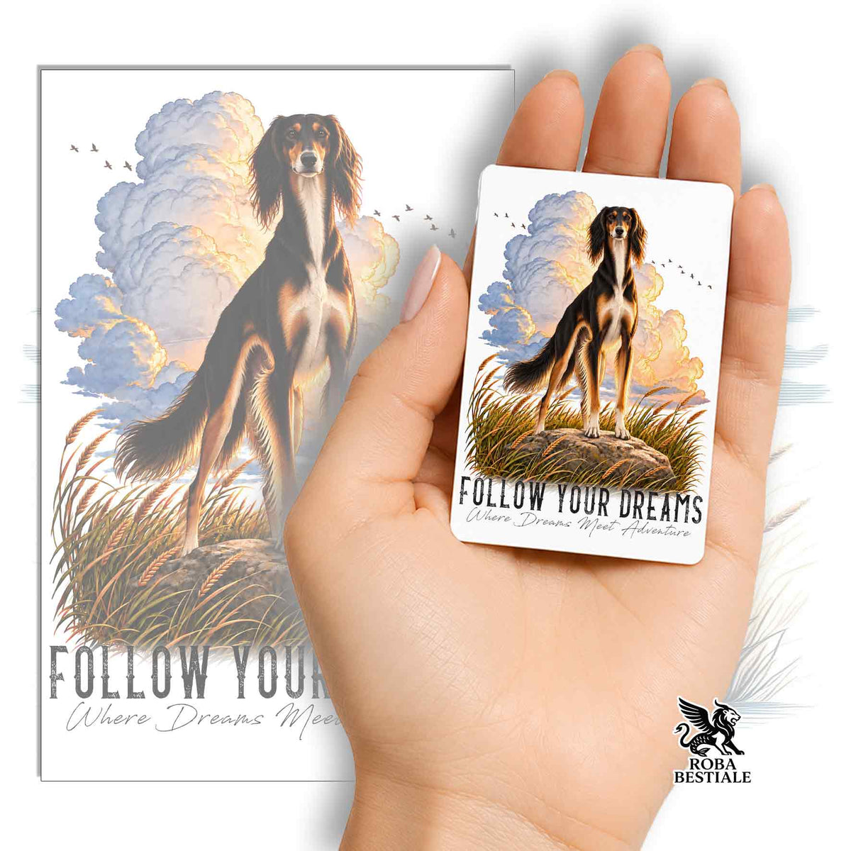 Calamita SALUKI Tricolore - Collezione Dream
