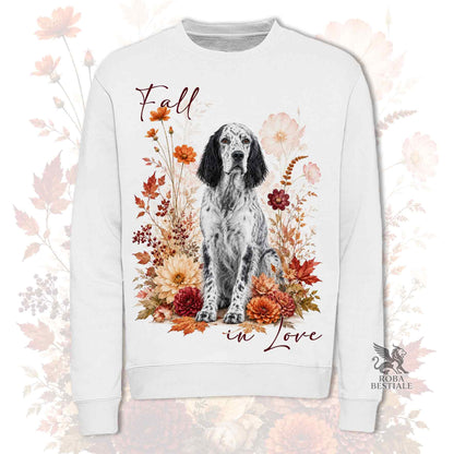 Felpa SETTER INGLESE Blue Belton - Girocollo - Collezione Fall...in Love