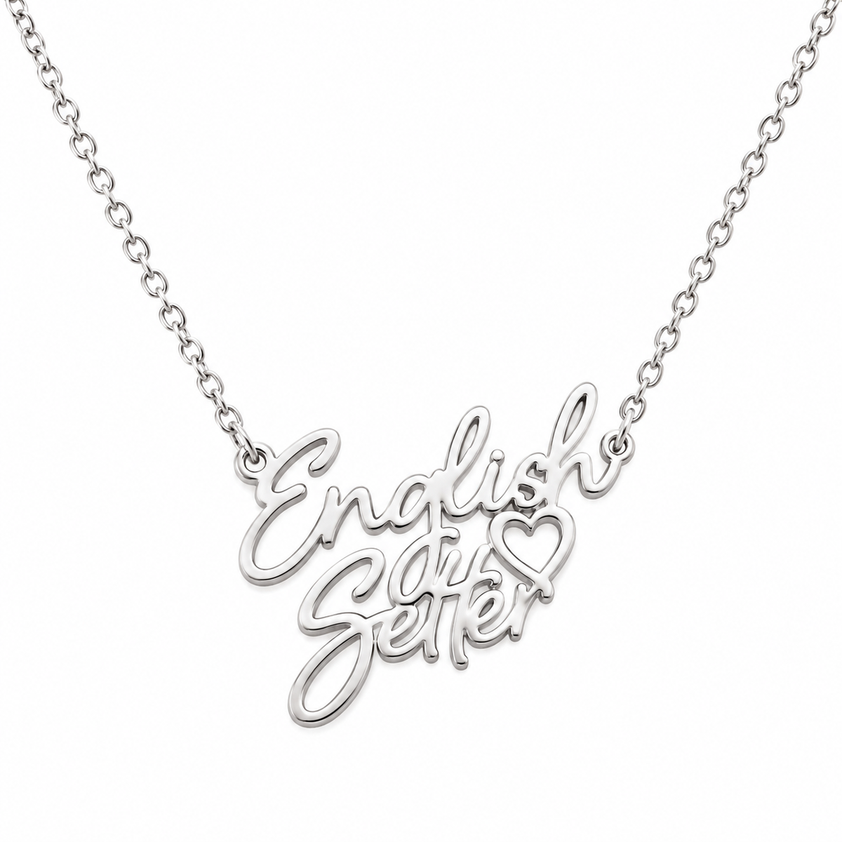 Collier KIRA PET JEWELRY - ENGLISH SETTER - En acier inoxydable avec chaînette à mailles fines