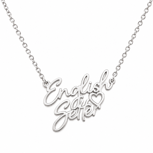 Collier KIRA PET JEWELRY - ENGLISH SETTER - En acier inoxydable avec chaînette à mailles fines