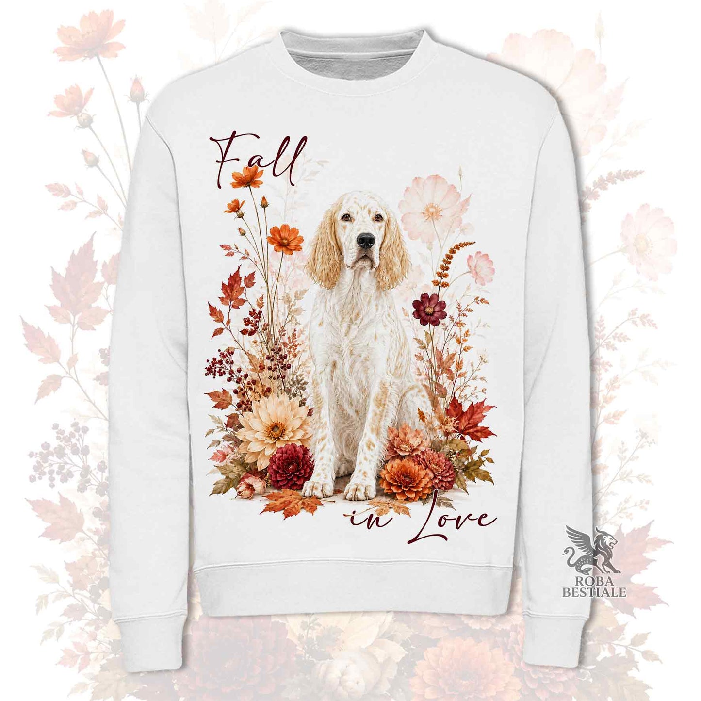 Felpa SETTER INGLESE Lemon Belton - Girocollo - Collezione Fall...in Love