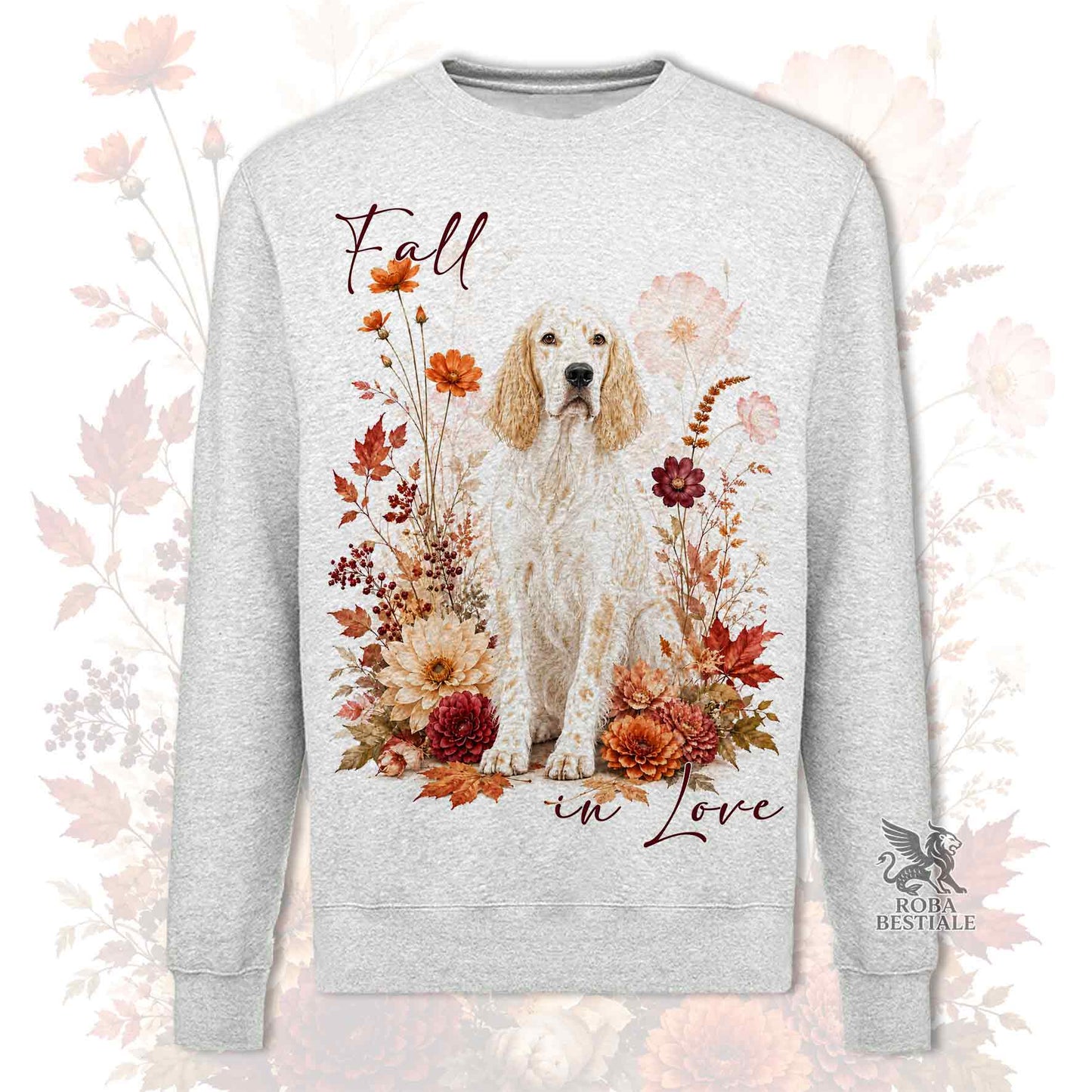 Felpa SETTER INGLESE Lemon Belton - Girocollo - Collezione Fall...in Love