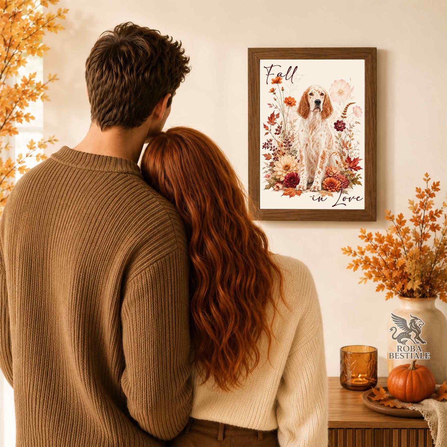 Quadretto SETTER INGLESE Orange Belton - Collezione Fall...in Love