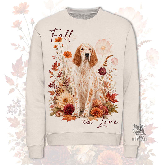 Felpa SETTER INGLESE Orange Belton - Girocollo - Collezione Fall...in Love