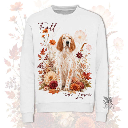 Felpa SETTER INGLESE Orange Belton - Girocollo - Collezione Fall...in Love