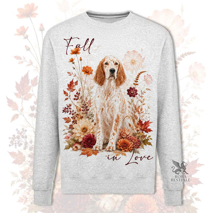 Felpa SETTER INGLESE Orange Belton - Girocollo - Collezione Fall...in Love