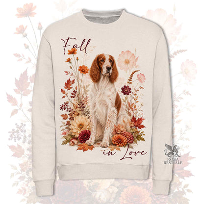 Felpa SETTER IRLANDESE Rosso e Bianco - Girocollo - Collezione Fall...in Love