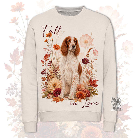 Felpa SETTER IRLANDESE Rosso e Bianco - Girocollo - Collezione Fall...in Love