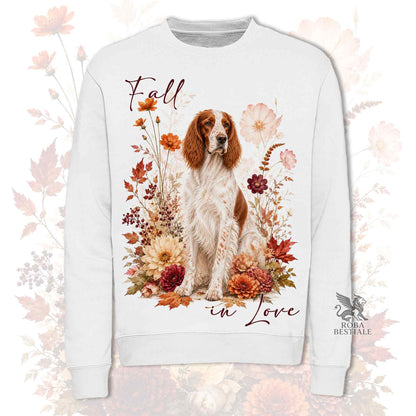 Felpa SETTER IRLANDESE Rosso e Bianco - Girocollo - Collezione Fall...in Love