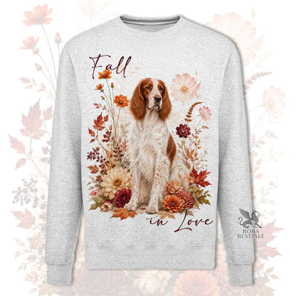 Felpa SETTER IRLANDESE Rosso e Bianco - Girocollo - Collezione Fall...in Love