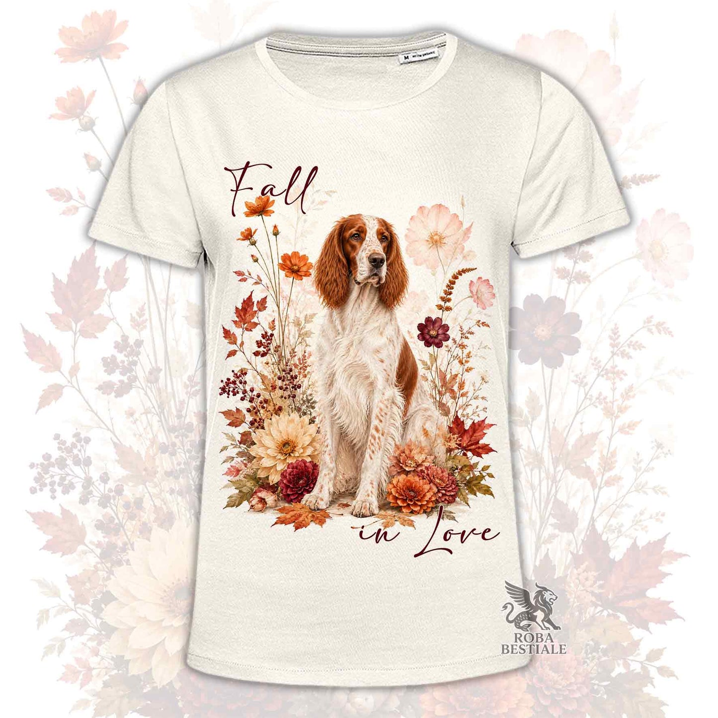 T-Shirt SETTER IRLANDESE Rosso e Bianco - Collezione Fall...in Love