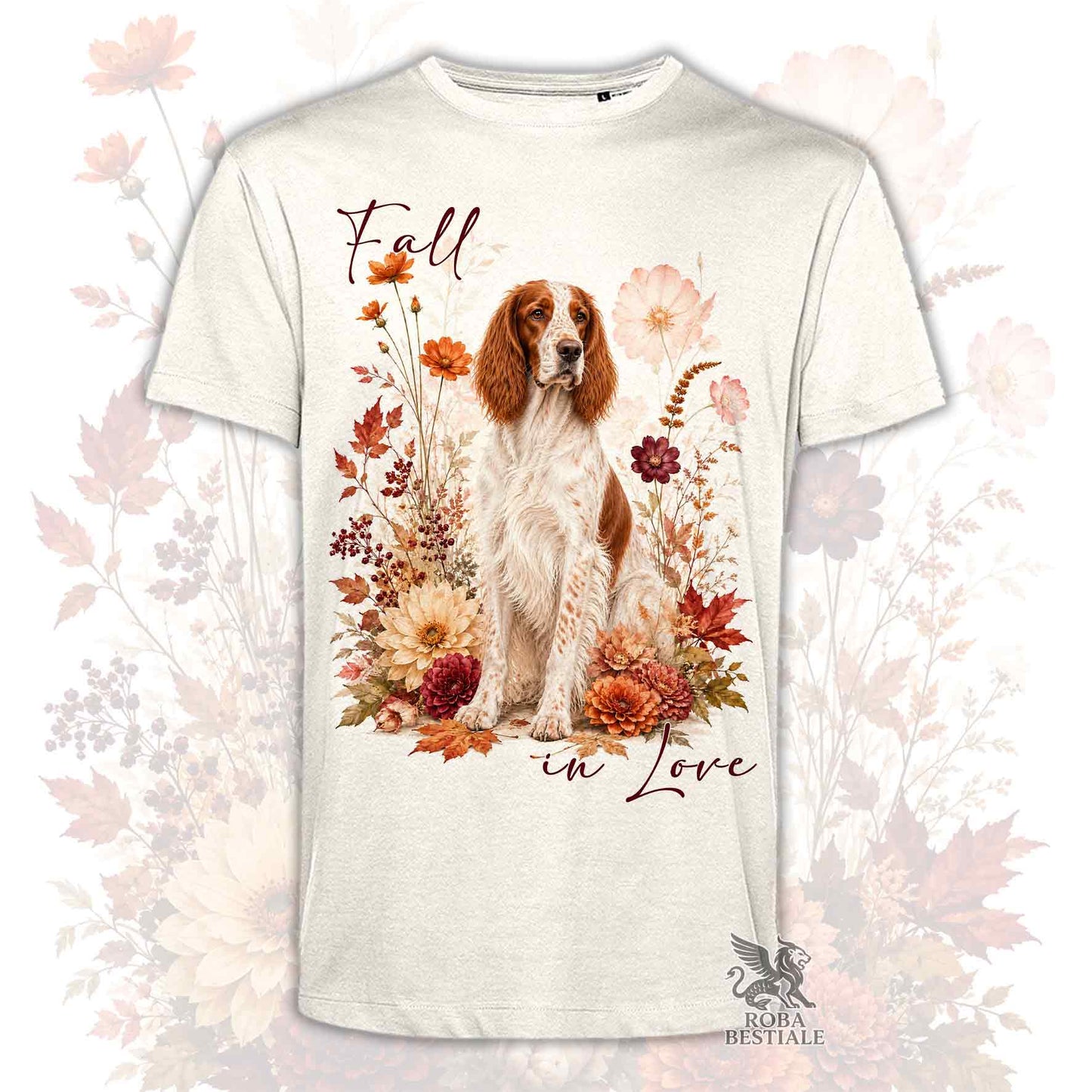 T-Shirt SETTER IRLANDESE Rosso e Bianco - Collezione Fall...in Love
