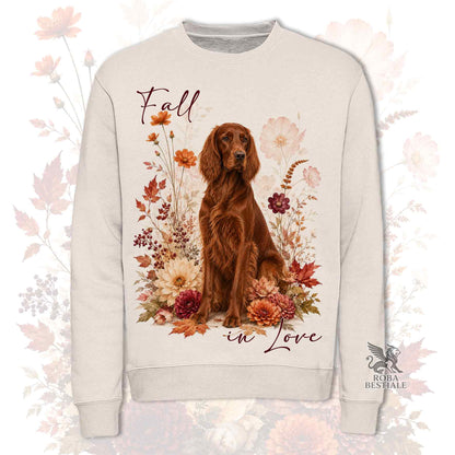 Felpa SETTER IRLANDESE Rosso - Girocollo - Collezione Fall...in Love