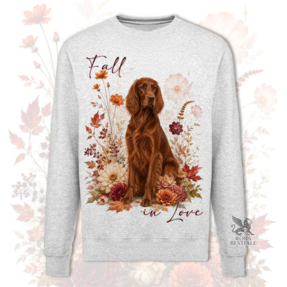 Felpa SETTER IRLANDESE Rosso - Girocollo - Collezione Fall...in Love