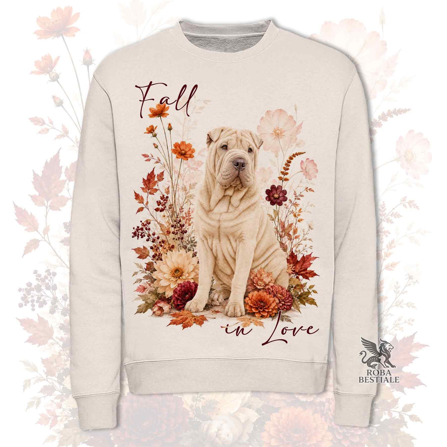 Felpa SHAR PEI Crema - Girocollo - Collezione Fall...in Love