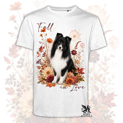 T-Shirt SHETLAND SHEEPDOG Bianco e Nero - Collezione Fall...in Love