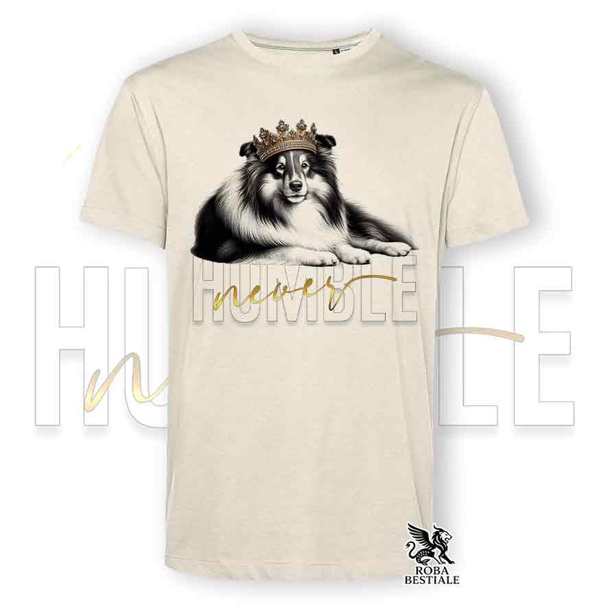 T-shirt SHETLAND SHEEPDOG Black Tricolor - Collezione Never Humble