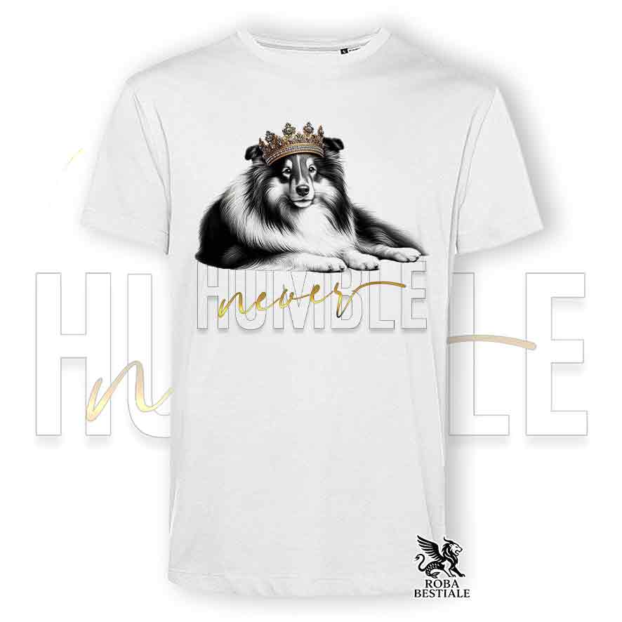 T-shirt SHETLAND SHEEPDOG Black Tricolor - Collezione Never Humble