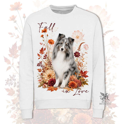 Felpa SHETLAND SHEEPDOG Blue Merle - Girocollo - Collezione Fall...in Love