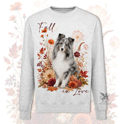 Felpa SHETLAND SHEEPDOG Blue Merle - Girocollo - Collezione Fall...in Love