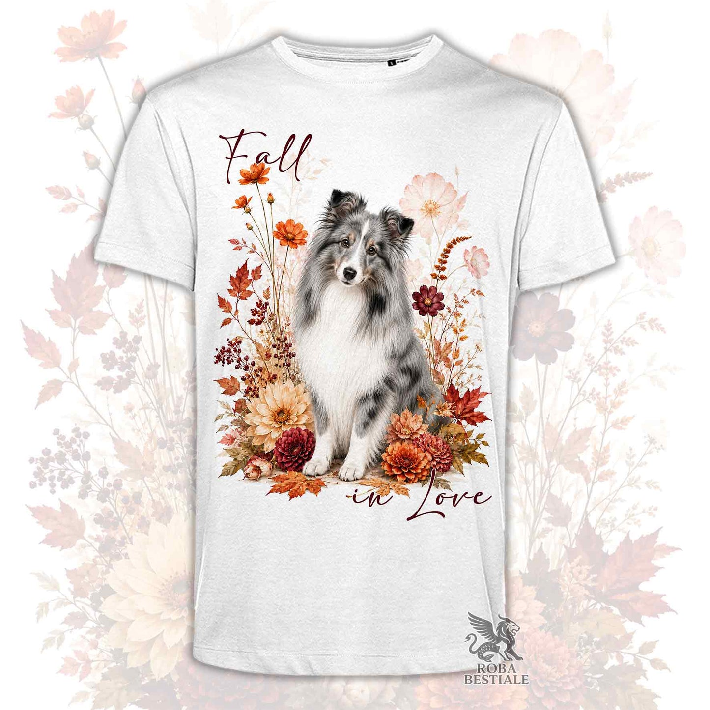 T-Shirt SHETLAND SHEEPDOG Blue Merle - Collezione Fall...in Love