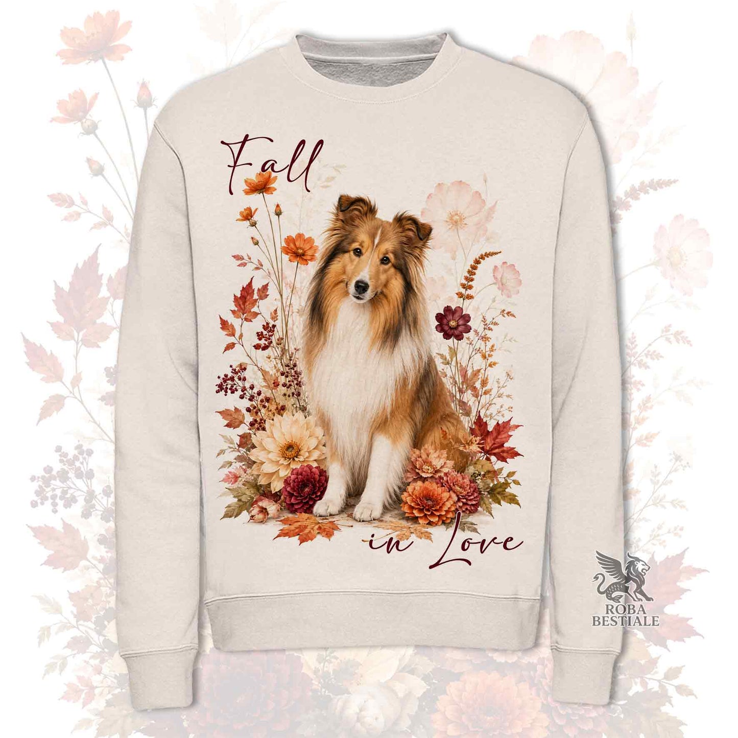 Felpa SHETLAND SHEEPDOG Fulvo Zibellino - Girocollo - Collezione Fall...in Love