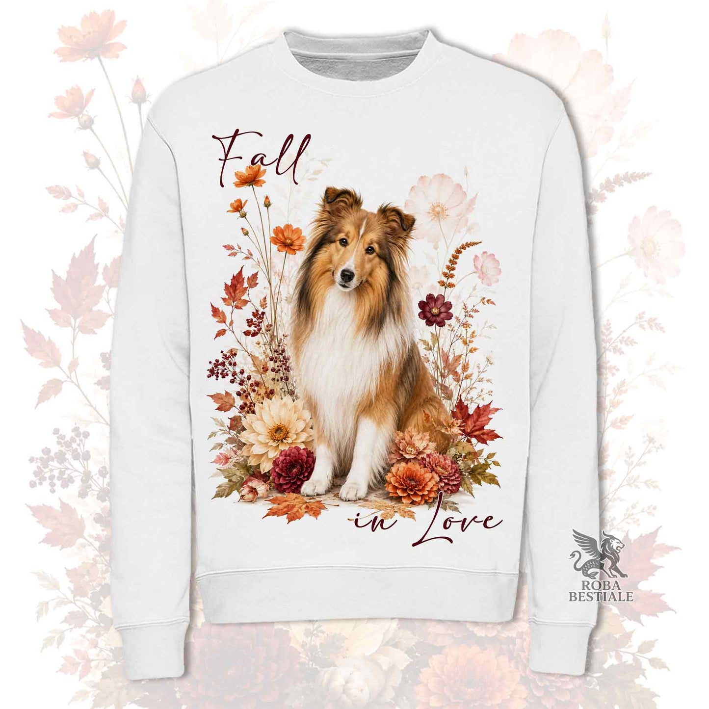 Felpa SHETLAND SHEEPDOG Fulvo Zibellino - Girocollo - Collezione Fall...in Love