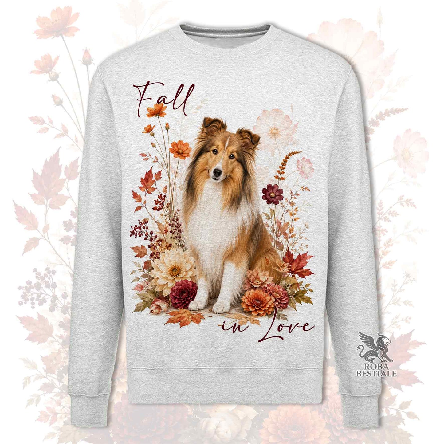 Felpa SHETLAND SHEEPDOG Fulvo Zibellino - Girocollo - Collezione Fall...in Love