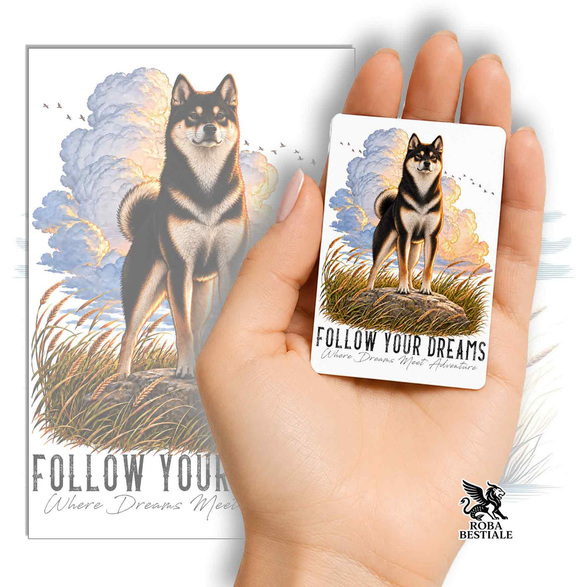 Calamita SHIBA INU Nero Focato - Collezione Dream