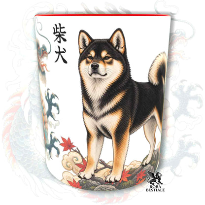 Tazza SHIBA INU Nero Focato - Collezione Dragon