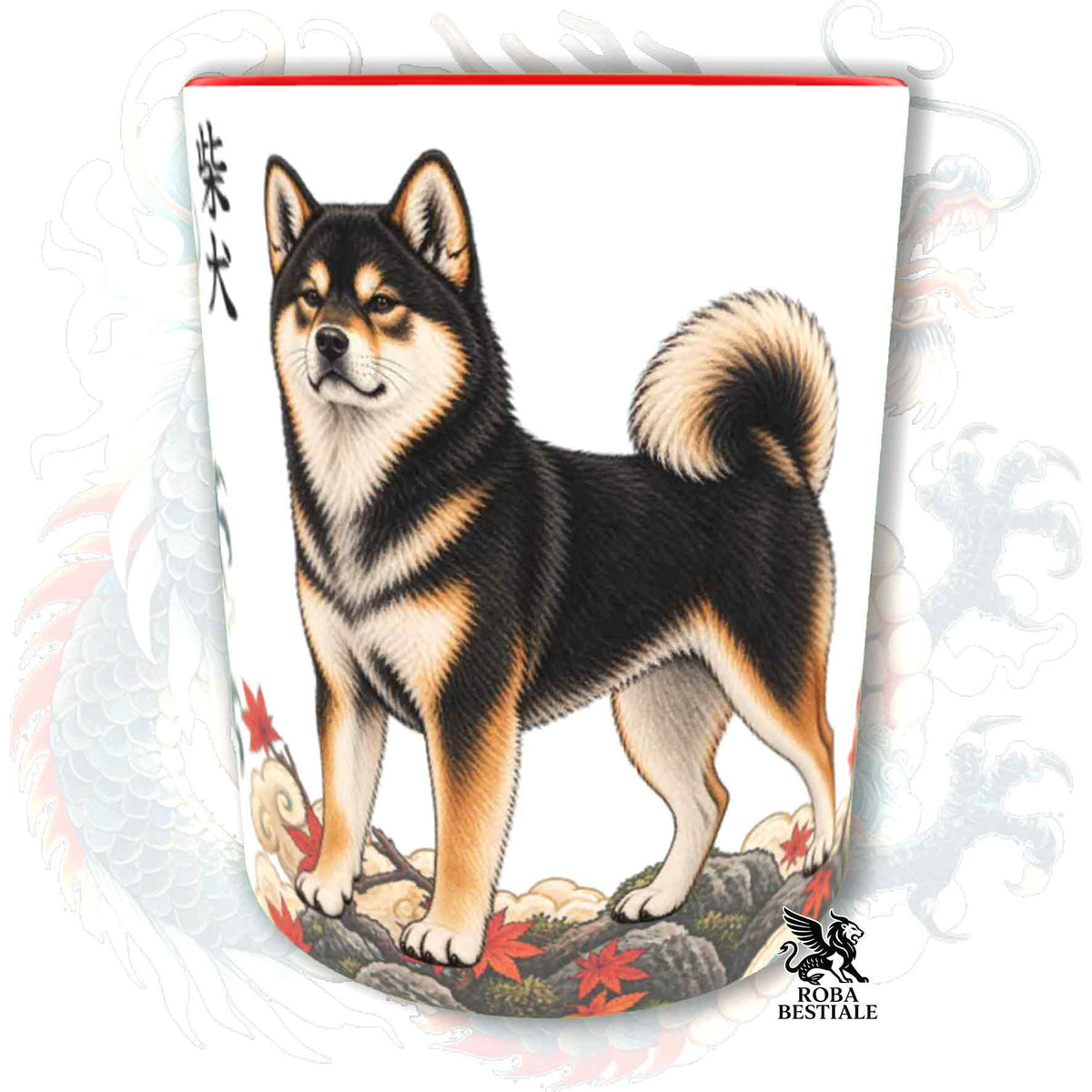 Tazza SHIBA INU Nero Focato - Collezione Dragon