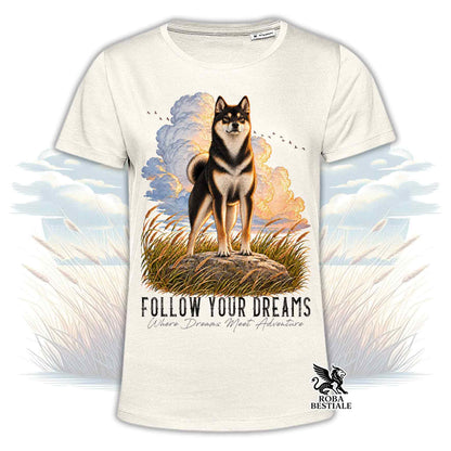 T-Shirt SHIBA INU Nero Focato - Collezione Dream