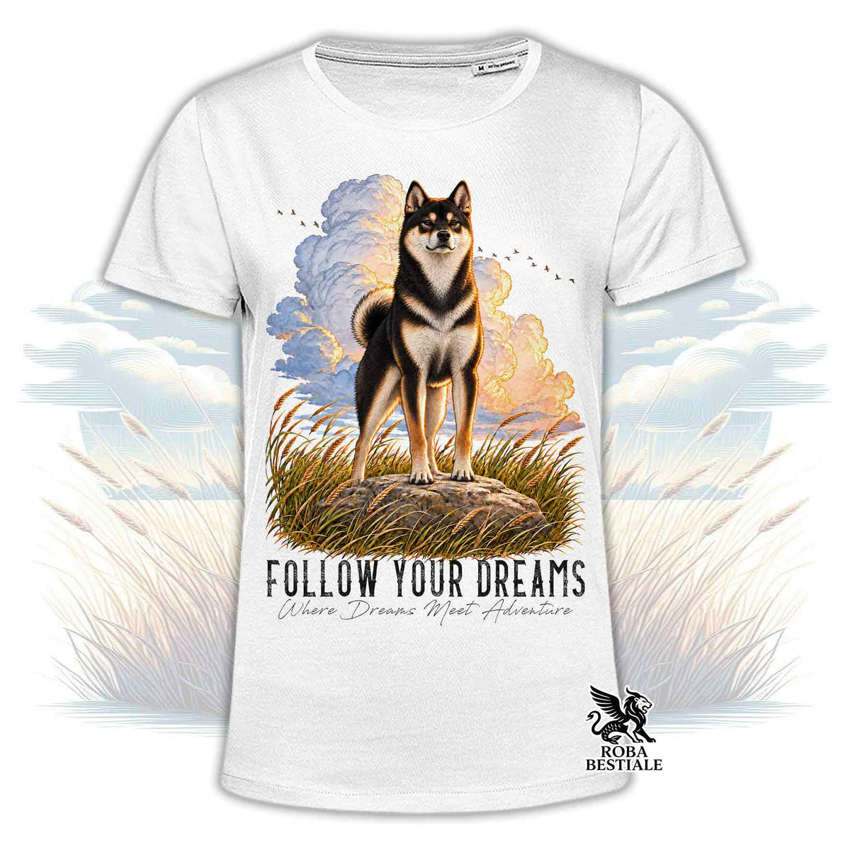 T-Shirt SHIBA INU Nero Focato - Collezione Dream