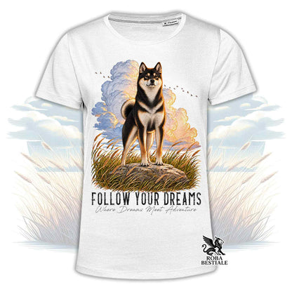 T-Shirt SHIBA INU Nero Focato - Collezione Dream