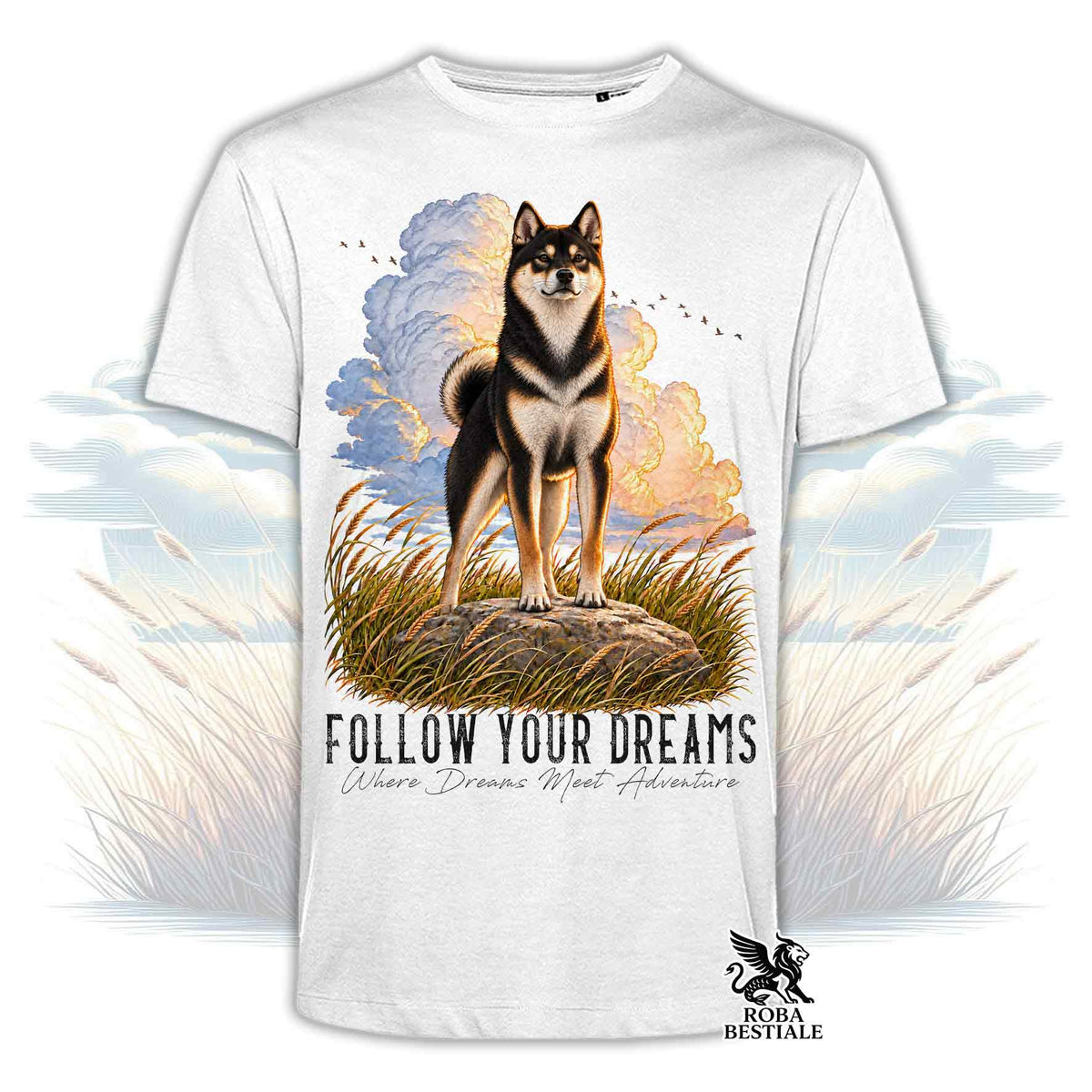 T-Shirt SHIBA INU Nero Focato - Collezione Dream