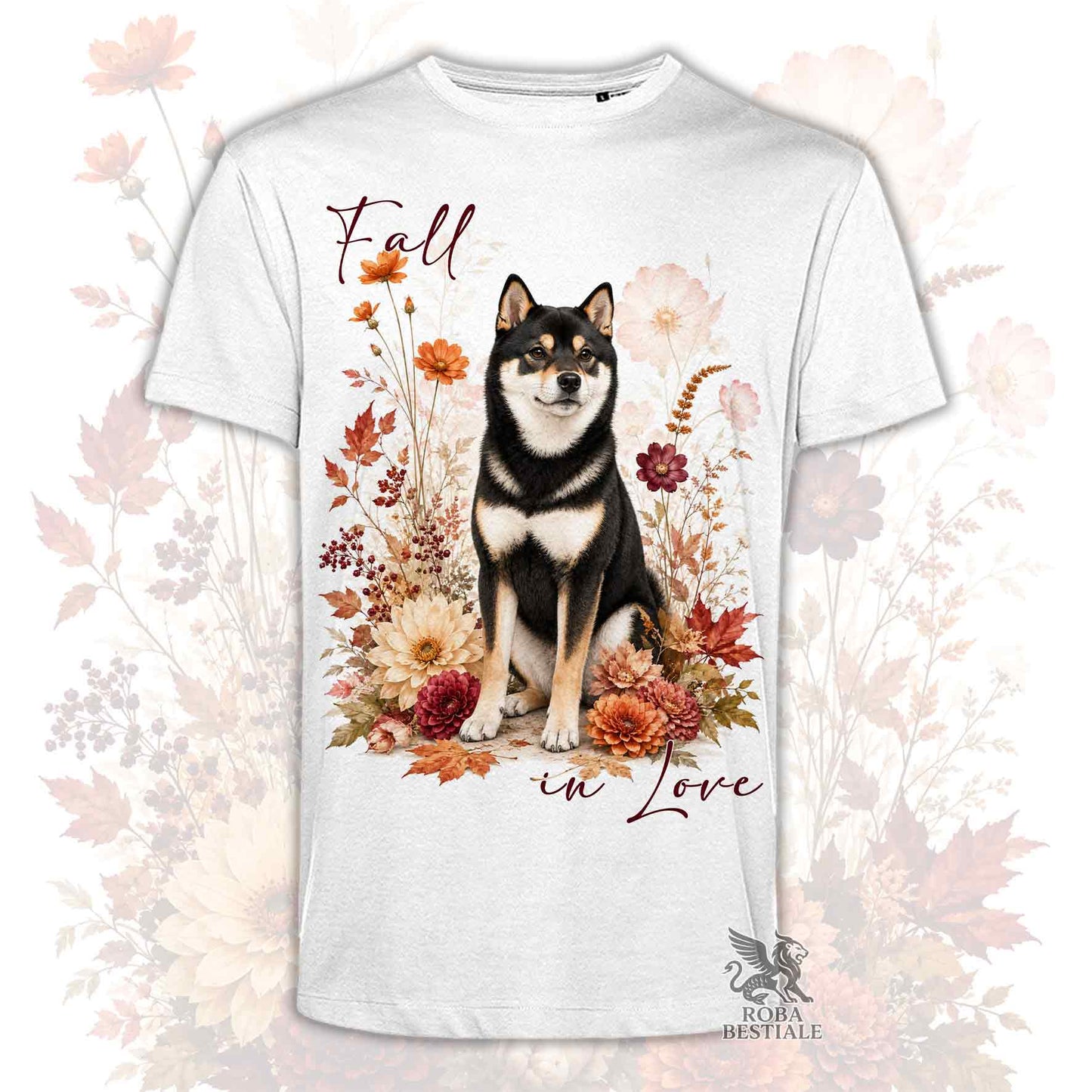 T-Shirt SHIBA INU Nero Focato - Collezione Fall...in Love