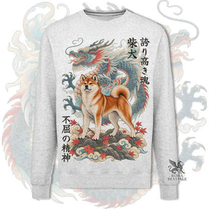 Felpa SHIBA INU Rosso - Girocollo - Collezione Dragon