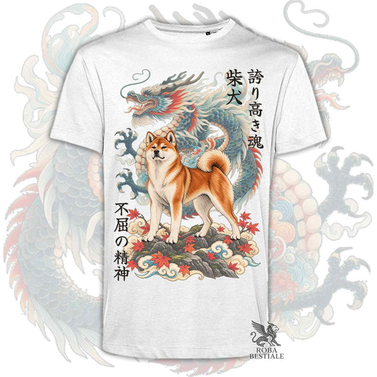 T-shirt JAPON STYLE "DRAGON" - SHIBA INU Rouge - pour HOMME, en de nombreux coloris ! Du XS au 5XL