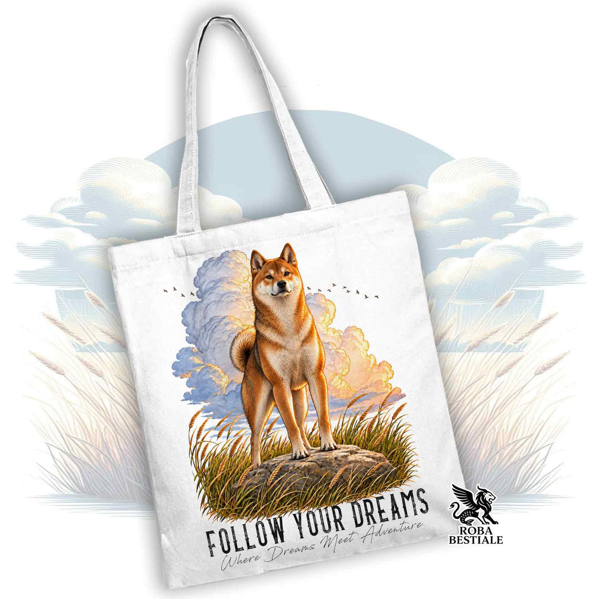 Tote Bag SHIBA INU Sesamo - Collezione Dream