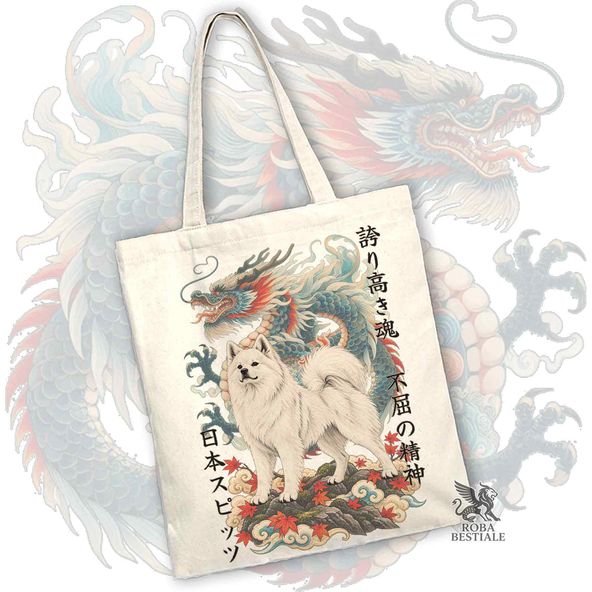 Tote Bag SPITZ GIAPPONESE - Collezione Dragon