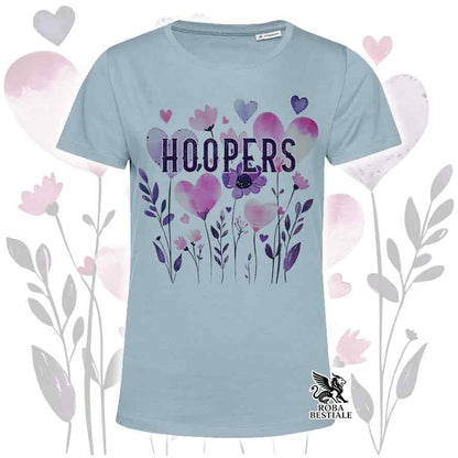 T-shirt azzurra stampata con una grafica dedicata all'Hoopers, collezione Candy