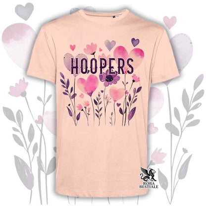 T-shirt rosa stampata con una grafica dedicata all'Hoopers, collezione Candy